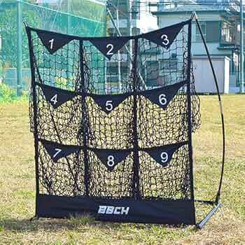 ソフトボールピッチングネット 僅少」野球練習ネット 口字型 枠展開サイズ153x153cm ボール受け